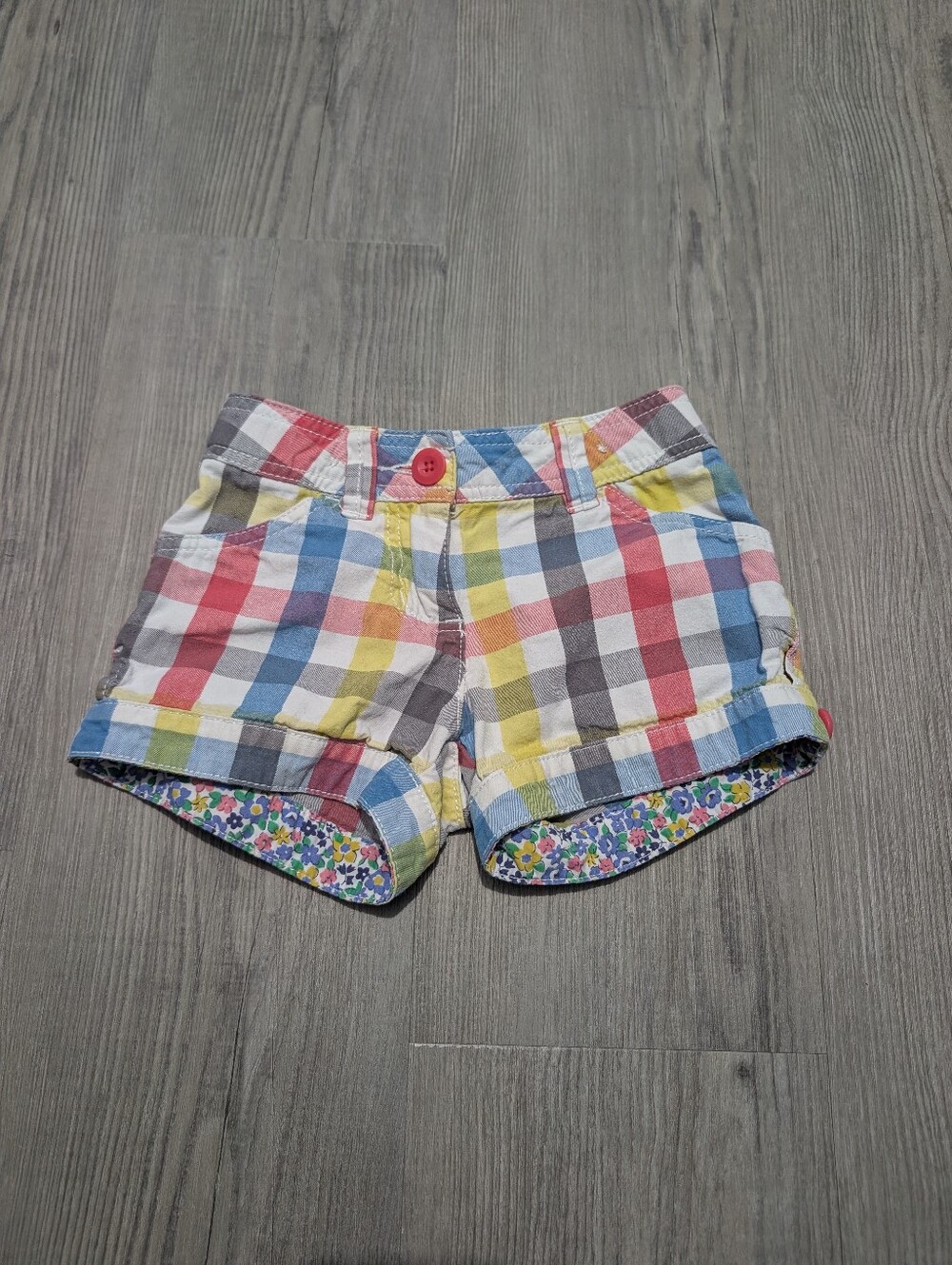 Mini Boden Girls Shorts Size 4Y | Plaid 100% Cotton Shorts